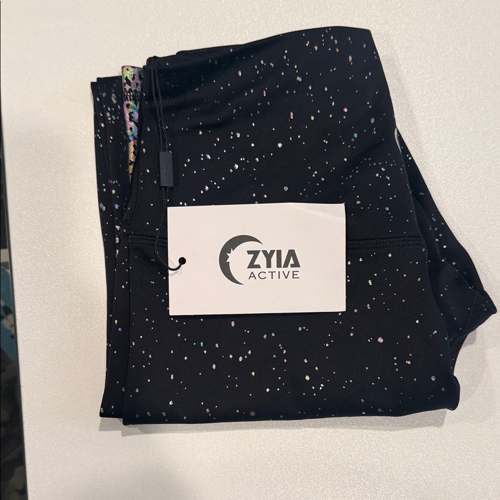 Ziya active Multicolor Sparkle Leggings. NWT. - Picture 5 of 6